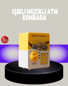 Resim Mey İthalat Sarı Şifreli Eğitici Çocuk Kumbarası Otomatik Para Girişli 