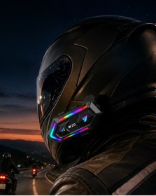 Resim Bluetooth 5.3 Motosiklet Kask Intercom Kulaklık 1000 Metre Bağlantı Çok Renkli 