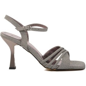 Resim Platin Kadın Abiye Ayakkabı 655307 Z Platin 