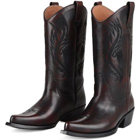 Resim Bordo Kadın Kovboy Çizmesi Geneva 001 