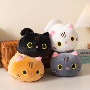 Resim MUSHROOM BEAR Sevimli 22cm Kedi Peluş Oyuncak - Klasik Siyah, Beyaz ve Gri ile Canlı Turuncu, Yumuşak ve Sarılmak - Kedi Severler için Mükemmel, Koleksiyoncular için İdeal 