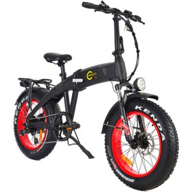 Resim Fatbike Siyah Mini Elektrikli Katlanabilir Bisiklet 250W 