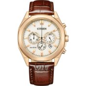 Resim Citizen CA4593-15A Eco Drive Deri Kordonlu Kahverengi Erkek Kol Saati 