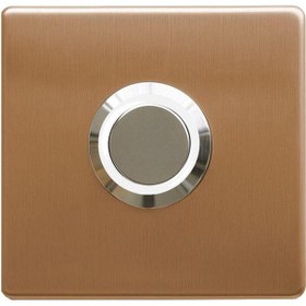 Resim Lockway Z-201abb Bronz Paslanmaz Tek Kontak Zil Butonu Beyaz Led 