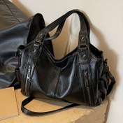 Resim Benzersiz, Vintage, Yüksek Kaliteli Maillard Tote, Düz Renk, Minimalist, Şık Çanta, Geniş, Omuz Çantası, Günlük Seyahat, Stil için 