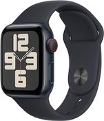 Resim Apple Watch SE (2. nesil, 2023) GPS + Cellular 40 mm Gece Yarısı Alüminyum Kasa Akıllı Saat ve Gece Yarısı Spor Kordon - M/L. Fitness ve Uyku Takibi, Trafik Kazası Algılama, Kalp Atış Hızı Takibi 