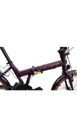 Resim Carraro Flexı 121 20 Jant 21 Vites 35 cm V-Fren Katlanır Bisiklet - Mat Viola Bakır 