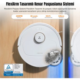 Resim Roborock Q Revo MaxV Akıllı Robot Süpürge Beyaz 7000 Pa Emiş Gücü ile Sert Zemin İçin Akıllı Navigasyon 