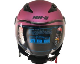 Resim Motosiklet ve Bisiklet Yarım Camlı Çocuk Kaskı Ce Abs Material Motor Kaskı Fuchsia 