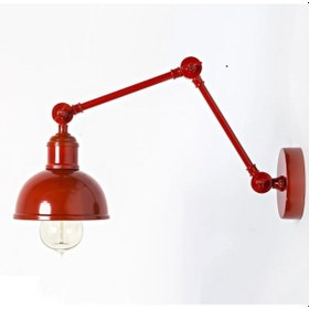 Resim Riolight Modern,vintage,rustik Bordo 1xe27 Duylu Metal Hareketli Başlık Akrobat Duvar Aplik Bordo 