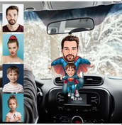 Resim Baba Oğul Süpermen Tasarımlı 