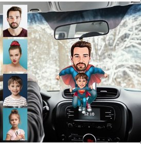 Resim Baba Oğul Süpermen Tasarımlı 