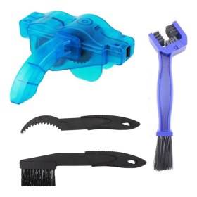 Resim Aylina Mey Ithalat® Bisiklet Zincir Dişlisi Koruyucu Pas Sökücü Temizleme Fırçası Aparatı Bakım Seti 4 Parça 