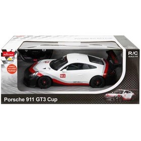 Resim Mey İthalat 31343 1:14 Porsche 911 Gt3 Cup Uzaktan Kumandalı Işıklı Araba Beyaz 