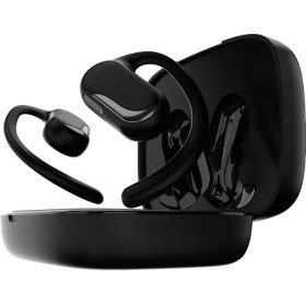 Resim HiFuture FutureMate Pro BT 5.2 IPX5 Su Geçirmez ENC Çevresel Gürültü Engelleme 4 Mikrofonlu Open-Ear Kablosuz Kulak İçi Kulaklık Siyah 