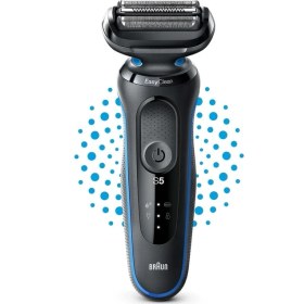 Resim Braun Yeni Seri 5 B1000S Kablosuz Tıraş Makinesi, Autosense, Easyclean, Easyclick, Islak & Kuru 