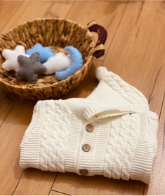 Resim MİNİKAY BABY Bebek Tulumu Triko Saç Örgü 