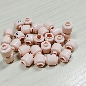 Resim 18 Parça Toplu Yapı Blokları - Bej/İfade Çeşitleri ile Yapı Başlıkları, DIY Bebekler, Robotlar, Eğitici STEM İnşaat Oyuncakları - Ebeveyn Öğrenme Aktiviteleri, Noel Parti Hediyeleri, El Sanatları Projeleri - Büyük İnşa Setleriyle Uyumlu, Tek Tip Tasarım, Güvenli Malzeme, Yaratıcı Bileşenler, Sağlam Montaj, Modüler Tasarım 