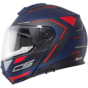 Resim Schubert C5 Omega Blue Çene Açılır Motosiklet Kask Mavi - Kırmızı 