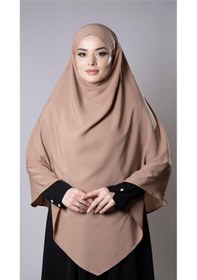 Resim Hürrem Bone Taba Pratik Hazır Geçmeli Tesettür Eşarp Medine İpeği Bağcıklı Çift Katlı Sufle Hijab 2302 33 