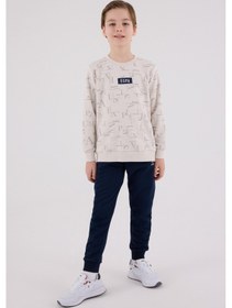 Resim U.S. Polo Assn. Lisanslı Erkek Çocuk Alt Üst 2 Parça Eşofman Takımı Us2230 Taş 