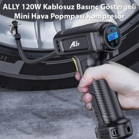 Resim Ally 120W Kablosuz Basinç Göstergeli Mini Hava Popmpasi KOMPRESÖRST-5007C 
