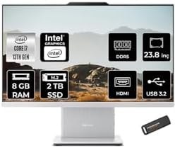 Resim LENOVO IdeaCentre 24IRH9 i7 13620H 8GB DDR5 2TB SSD 23.8" FHD IPS FDOS Beyaz All in One PC & PER4 