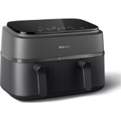 Resim Philips Serisi Çift Hazneli 9 Lt Airfryer Siyah Fritöz 
