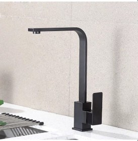 Resim Fleko Siyah Mutfak Eviye Bataryası Siyah 