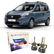 Resim Dacia Dokker Uzun Led Xenon Kısa Far Ampulü H4 Mono Yeni Seri Beyaz 