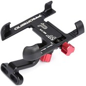 Resim Shineyee Alüminyum Bisiklet Telefon Tutucu Sjj-299b: 360 Döner, 55-95mm Genişlik Ayarı, Sert Ve Dayanıklı, Direk Montajlı Siyah Siyah 