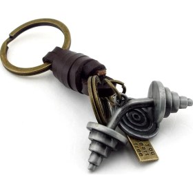 Resim Solfera Halter Fitness Ağırlık Deri Metal Anahtarlık Kc749 