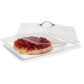 Resim Corona Professional Pc Kare Pasta Kek Kabı Takım Kapaklı Gastronom Servis Sunum Standı 33x33 Cm No:1 - Bo363 