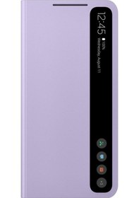 Resim Galaxy S21 Fe İle Uyumlu Smart Clear View Kılıf-mor Ef-zg990cvegtr 