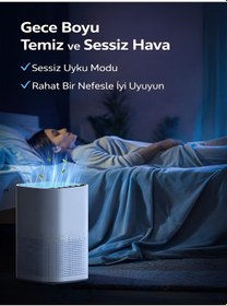 Resim 150 M³ Hacim Akıllı Hava Temizleyici 3 Katmanlı Hepa Hava Filtreli Temizleme Makinesi - Sessiz Beyaz 