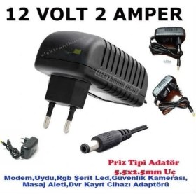 Resim Hhm- Kaliteli Sağlam Arayanlar Için 12 Volt 2 Amper 12V 2A Tp-Link Modem Adaptörü Trafo 