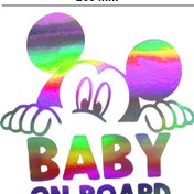 Resim meristeed Babbyonboard Renk Değiştiren Hologram Sticker – Araba, Kask, Cam vb. Yüzeyler İçin 