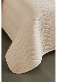 Resim Kapuçino Ipeksi Dokulu Modern Ve Sade Tek Kişilik Yatak Örtüsü Takımı Cappuccino 