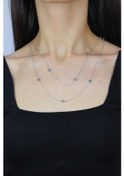 Resim Nazar Boncuklu 113 Cm Rodyumlu Gümüş Kolye 7256 508687800 
