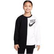 Resim Nike G Nsw Bf Crew Dnc Çocuk Siyah Günlük Stil Uzun Kollu Tişört Dv0347-010 