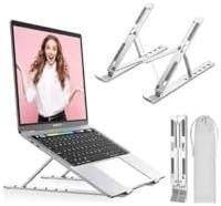 Resim ilka07 Taşınabilir Laptop Stant Bilgisayar Stant Notebook Stant Tüm Laptoplarla Uyumlu Bilgisayar Standı Taşınabilir Metal Kaymaz Stant Dizüstü Bilgisayar Stantları Stantı 