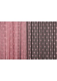 Resim Küçük Puanlı Model Pembe Renk Hazır Ip Perde 300x270 Cm 