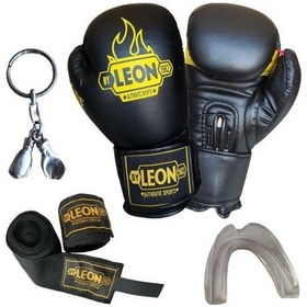 Resim Kogam Leon 1982 Leon Blade Training Boks Eldiveni, Bandaj Dişlik Siyah 