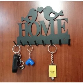 Resim Lazer Anahtar Askısı Home Mat Siyah Mat Siyah 