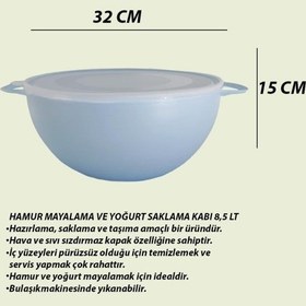 Resim 85 L Hamur Mayalama Ve Yoğurt Saklama Kabı Mavi Çok Renkli 