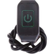 Resim Green-22mm Motosiklet Anahtarı Led Işık Anlık Düğme Gidon Dağı Far Korna Kontrolü Su Geçirmez Modifiye Anahtarı 