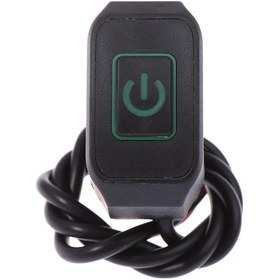Resim Green-22mm Motosiklet Anahtarı Led Işık Anlık Düğme Gidon Dağı Far Korna Kontrolü Su Geçirmez Modifiye Anahtarı 