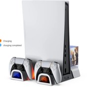 Resim COMSE Ps5 Ps5 Slim Fanlı Şarj Standı Led Göstergeli Dijital Ve Cd Li Sürüm Uyumlu 05100 