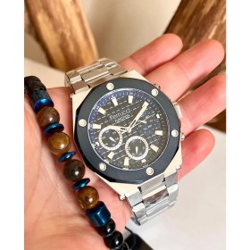 Resim Ferrucci Silver Fonksiyonlu İnce Bilekli Erkeklere Özel Kol Saati+Bileklik 