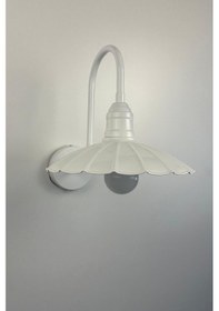 Resim Vonka Beyaz Metal Aplik Mutfak İç Mekan Salon Cafe Ofis Pastane Modern Dekoratif Aplikleri Beyaz 